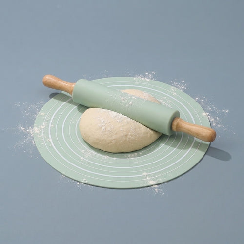 MCOIKY® AtelierRoll Silicone Pastry Mat &amp; Rolling Pin Set